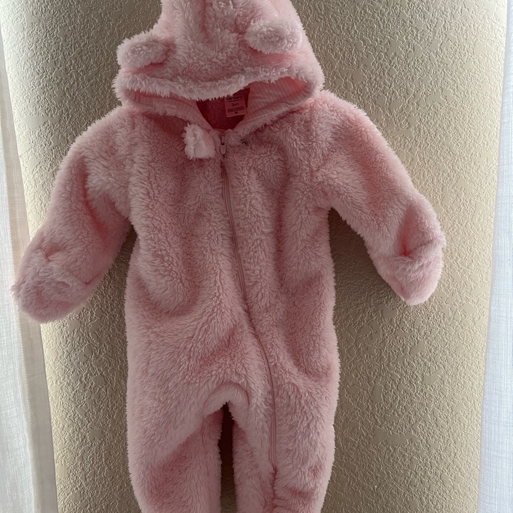 Cozy Pink Fleece Baby Onesie